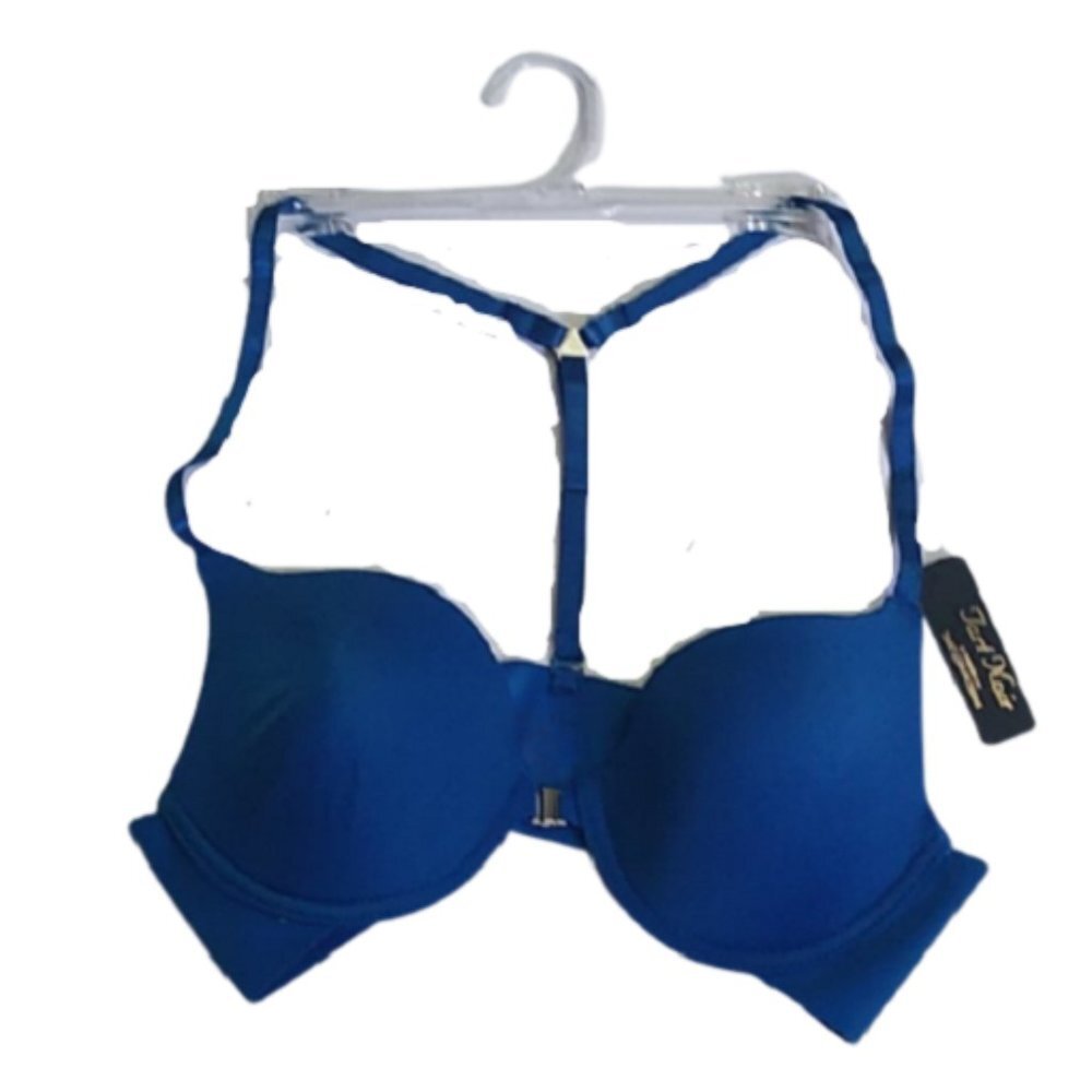 Tart Noir Collections  Blue Front-close T-back Bra